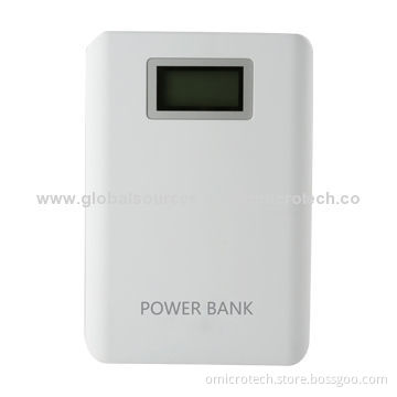 Dual USB Port Power Bank with Digital Display, LED Light and High Capacity
